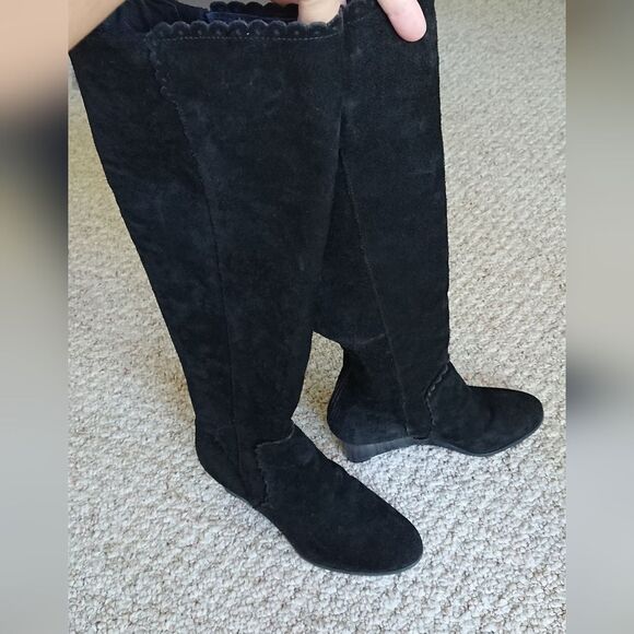 Jack Rogers Mia Suede Wedge Black Boot Size 5M - Picture 3 of 12